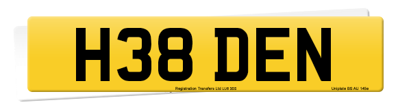 Registration number H38 DEN